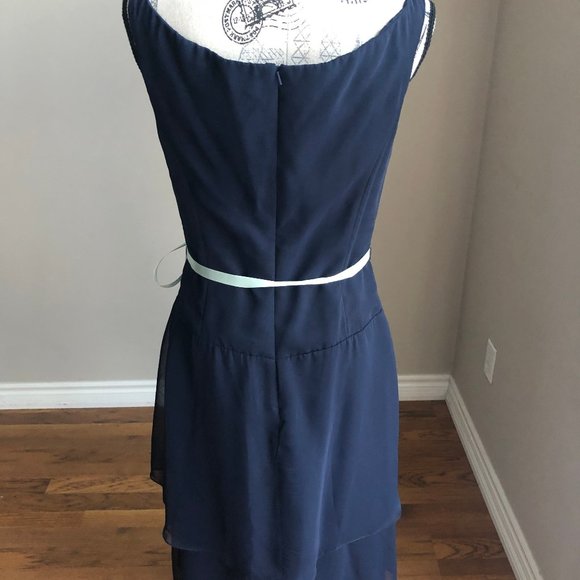 WTOO by Watters & Watters Navy blue tea length 10 - Picture 6 of 7